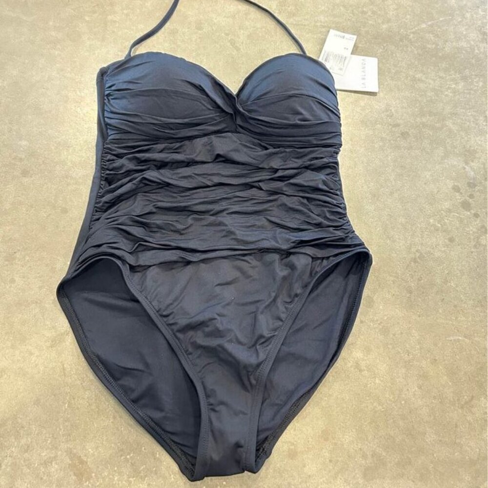 Brand New with tags! Womans swimsuit. Rouching. Adjustable. Size 12. La Blanca b